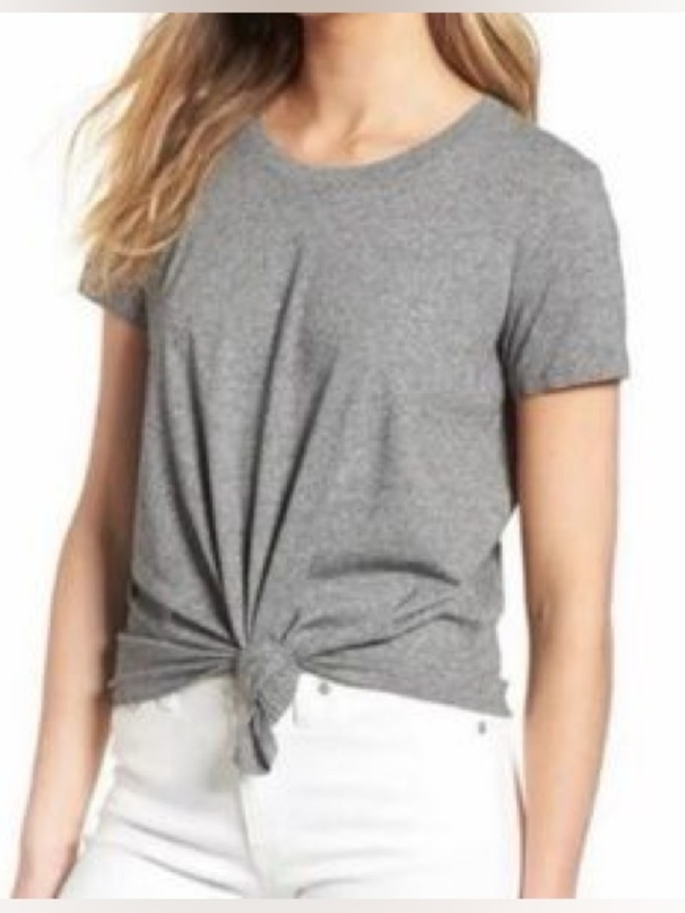 Madewell Knot Front T-Shirt (Medium)